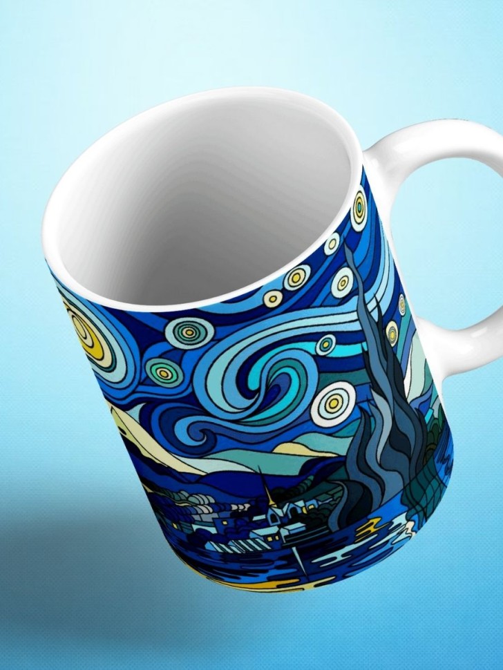 Кружка Ван Гог Звездная ночь Чашка для чая кофе сувенирная