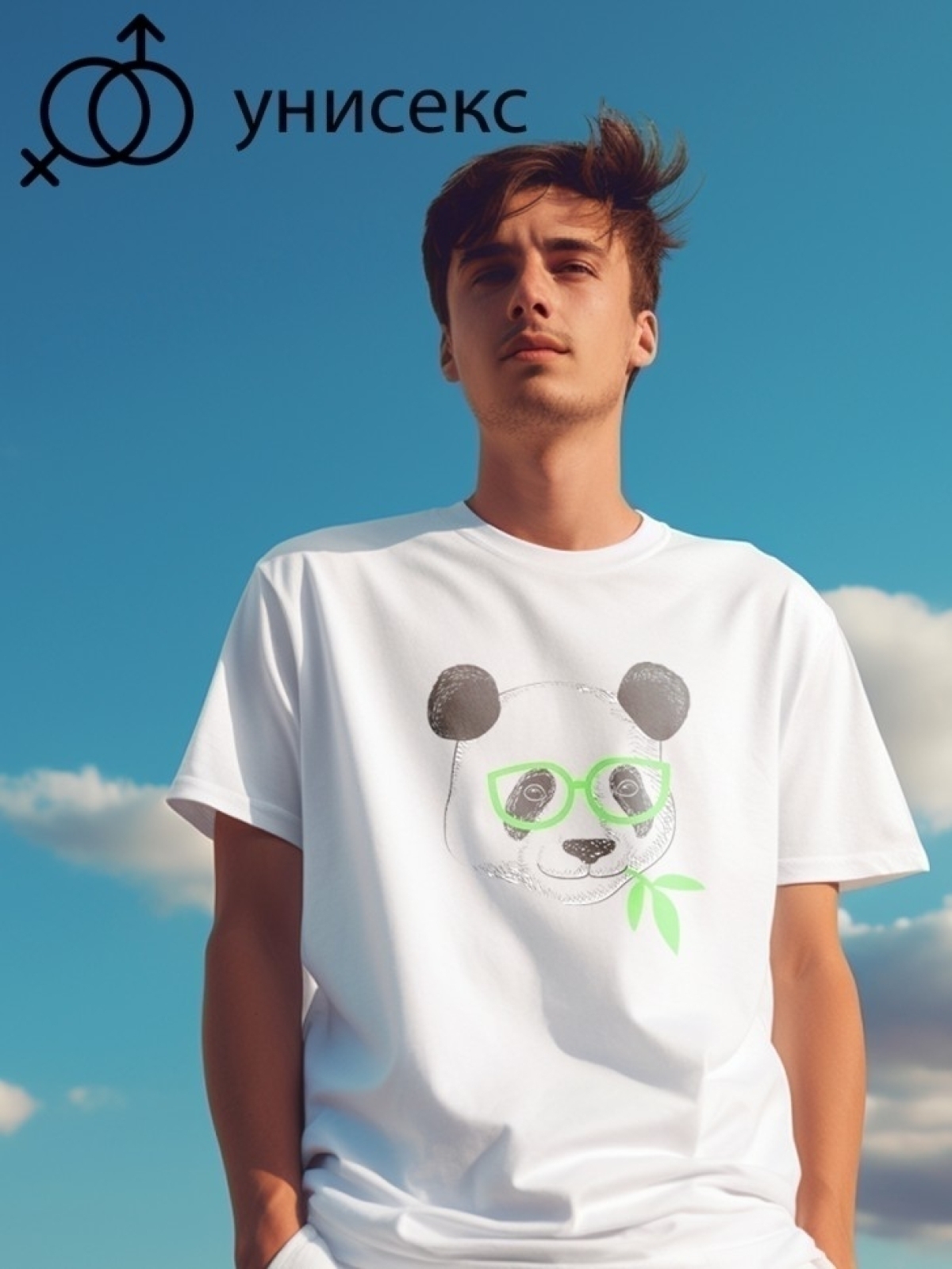 Футболка оверсайз с принтом панда 2