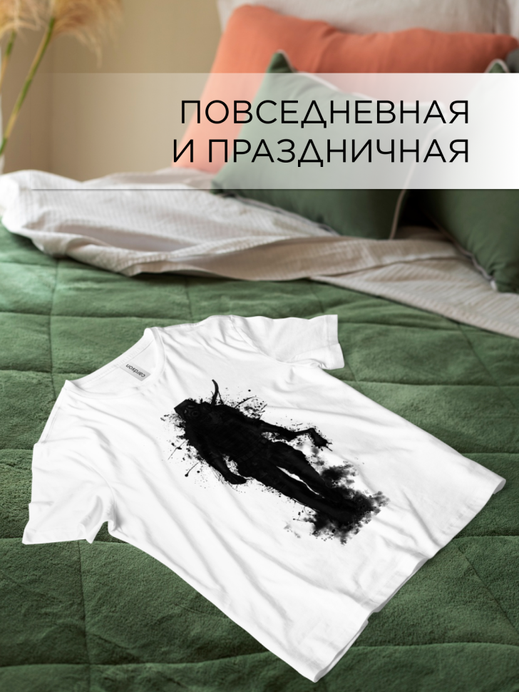 Футболка оверсайз универсальная с принтом Тьма Футболка оверсайз универсальная с принтом Тьма