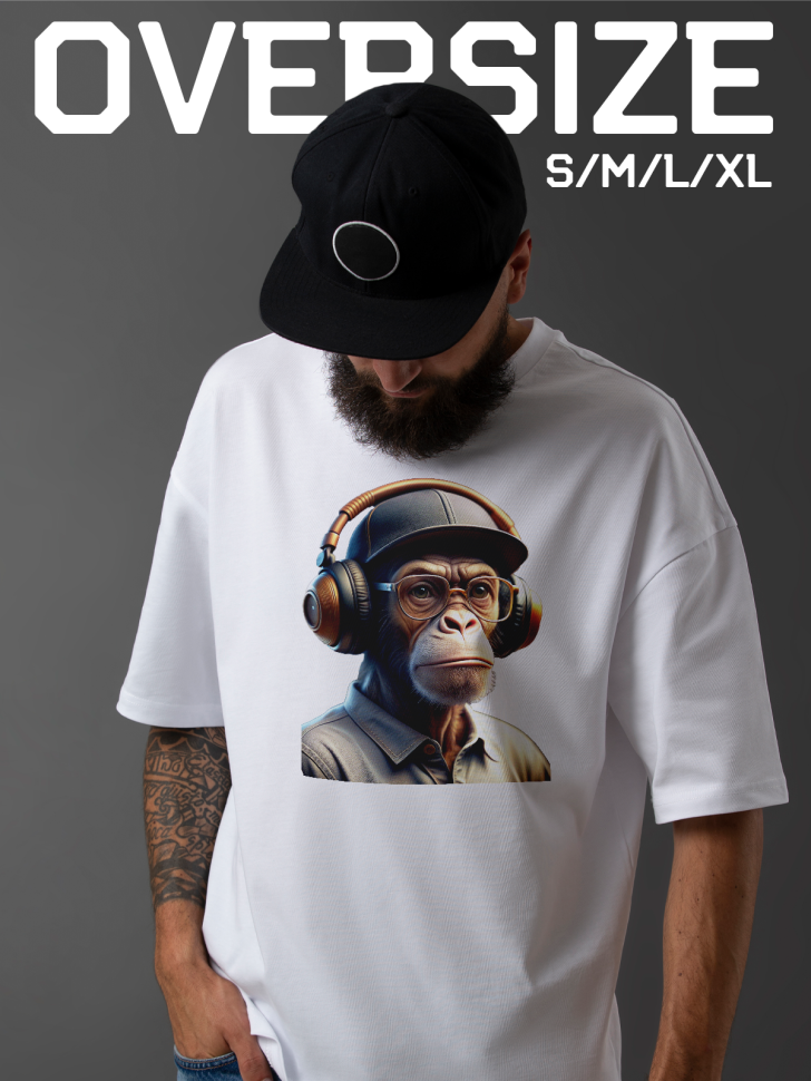 Футболка оверсайз мужская с прикольным принтом Футболка оверсайз мужская с прикольным принтом