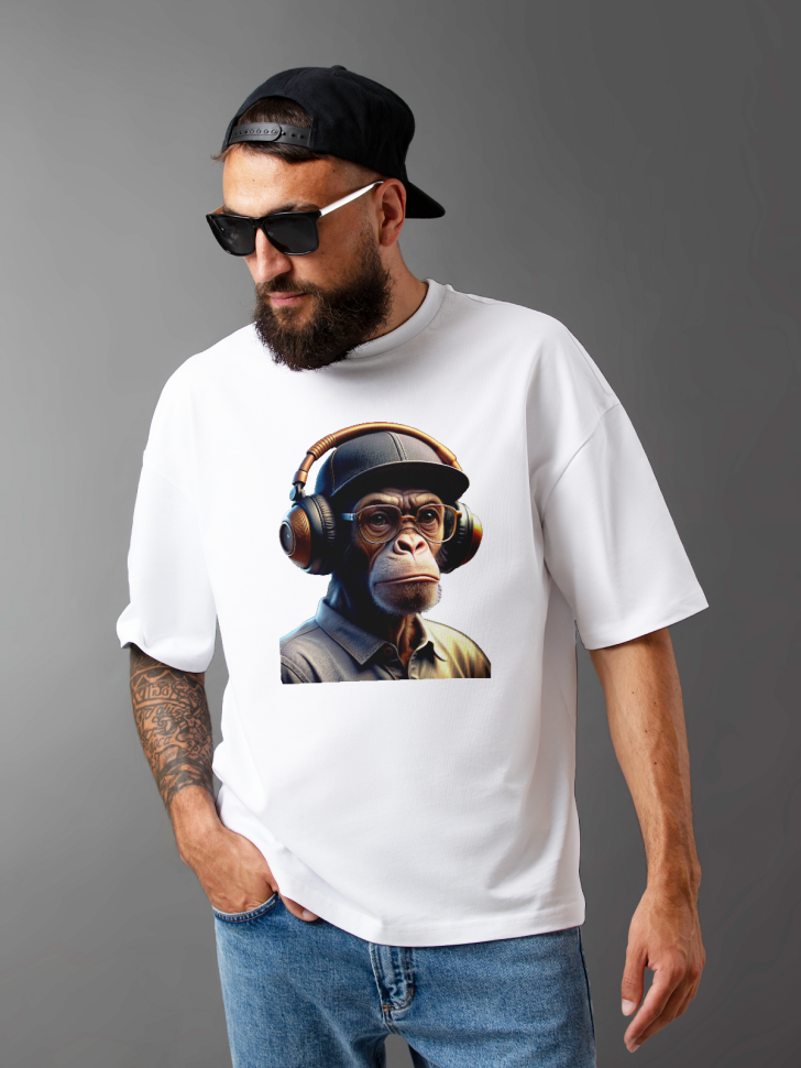 Футболка оверсайз мужская с прикольным принтом Футболка оверсайз мужская с прикольным принтом