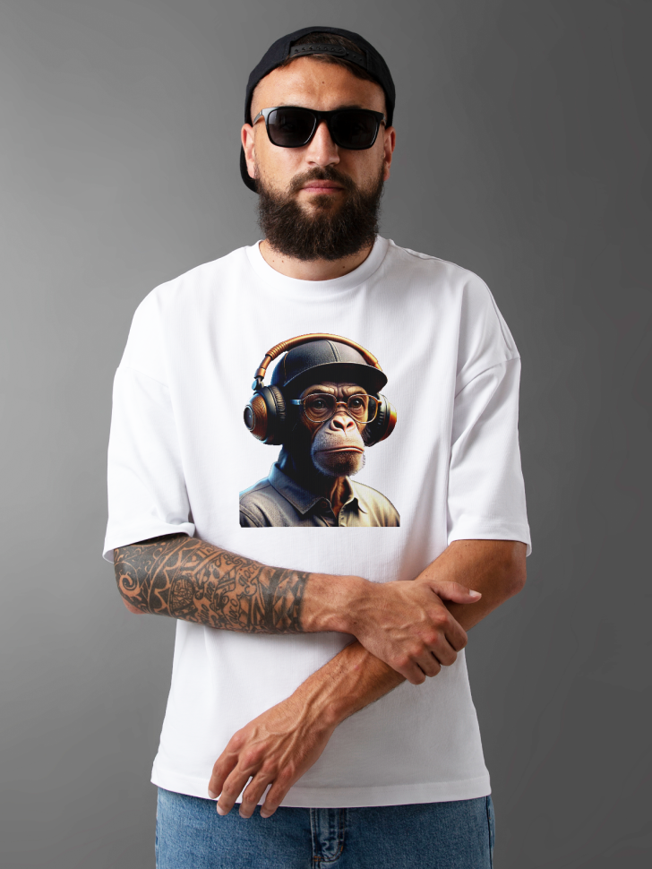 Футболка оверсайз мужская с прикольным принтом Футболка оверсайз мужская с прикольным принтом