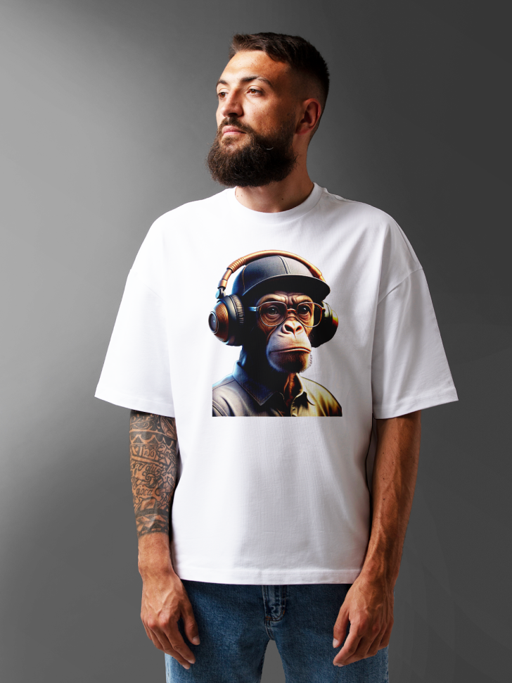 Футболка оверсайз мужская с прикольным принтом Футболка оверсайз мужская с прикольным принтом