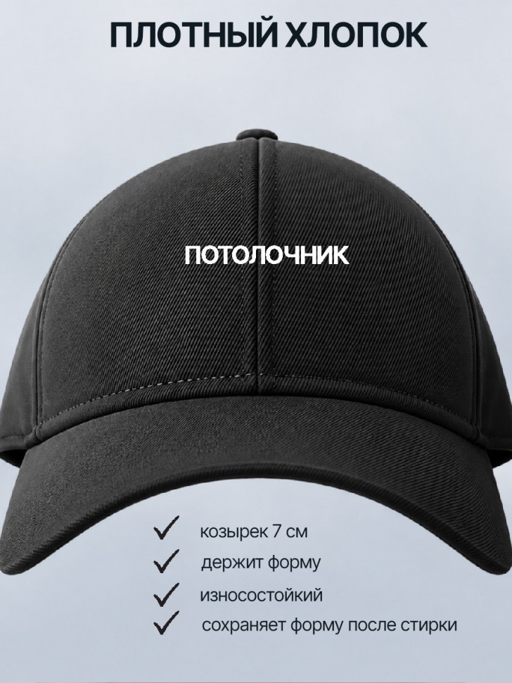  Бейсболка кепка  с принтом Потолочник
