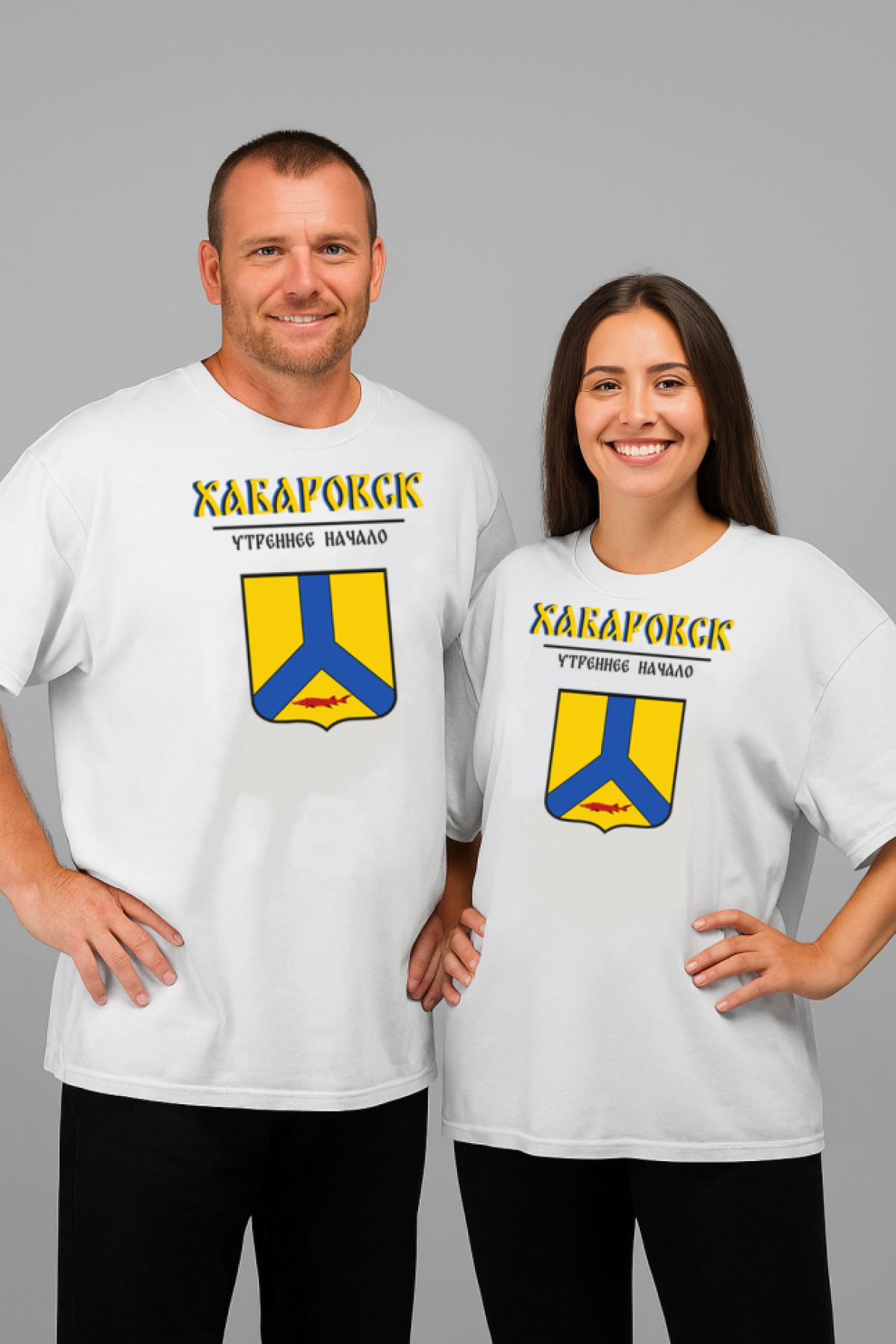 Футболка оверсайз с гербом Хабаровск 1 Футболка оверсайз с гербом Хабаровск 1