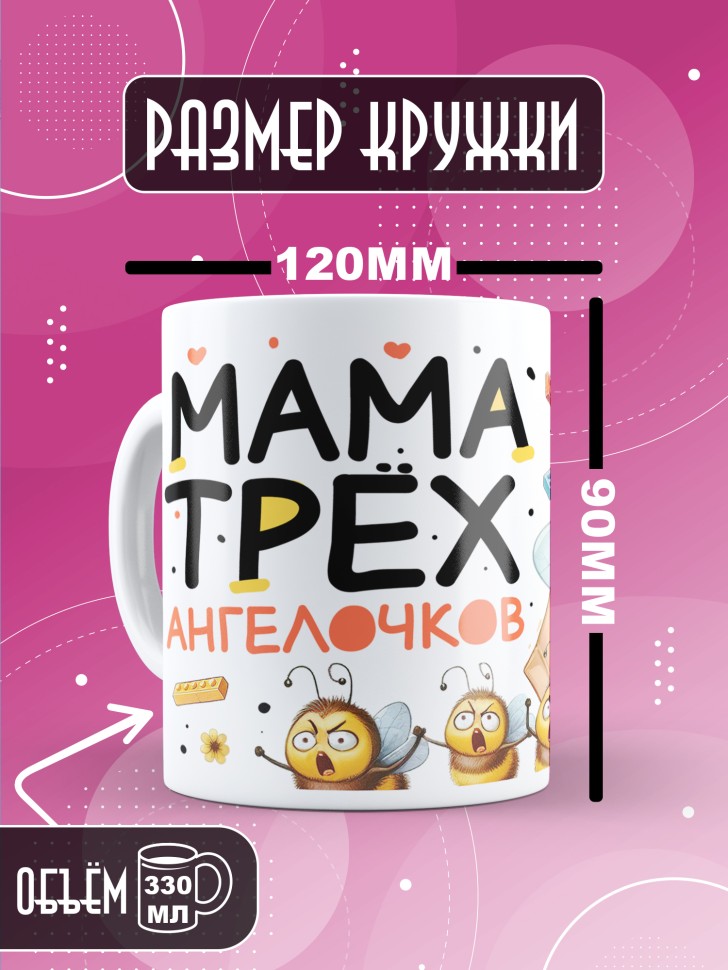 Кружка с прикольным принтом маме в подарок 