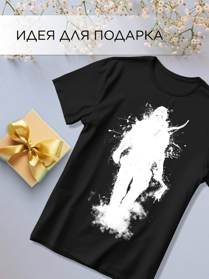 Футболка оверсайз универсальная с принтом ТЬМА