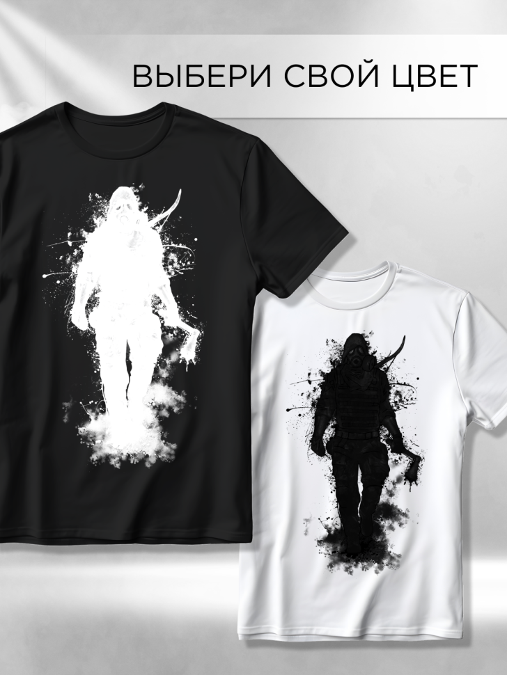 Футболка оверсайз универсальная с принтом ТЬМА