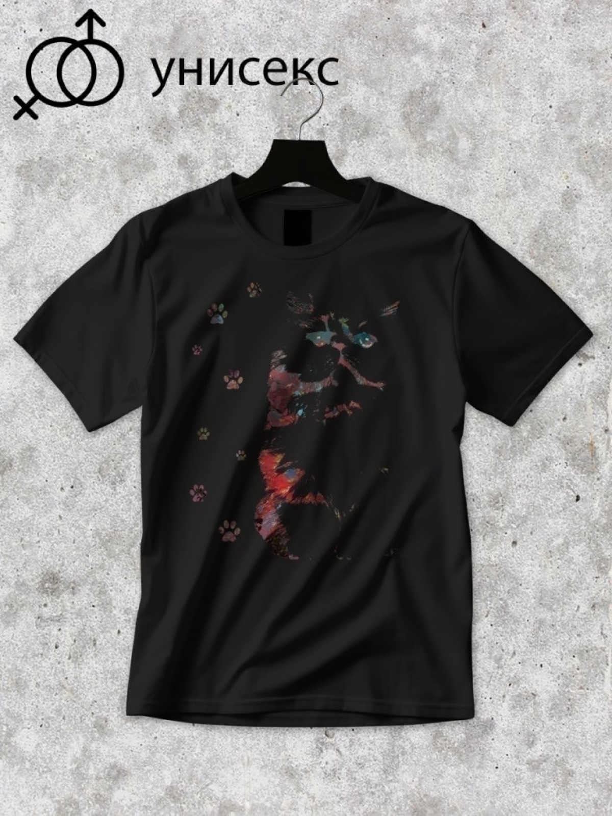 Футболка оверсайз с принтом кот