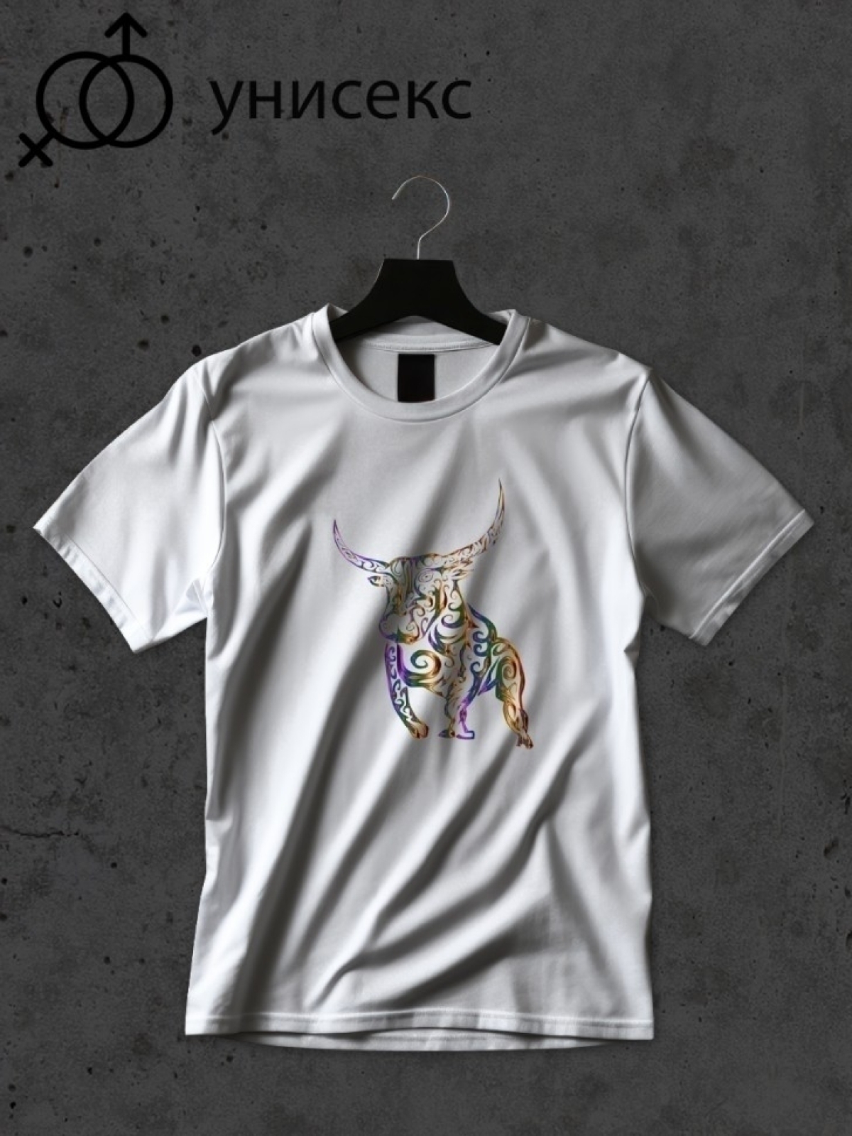 Футболка оверсайз принтом бык 3