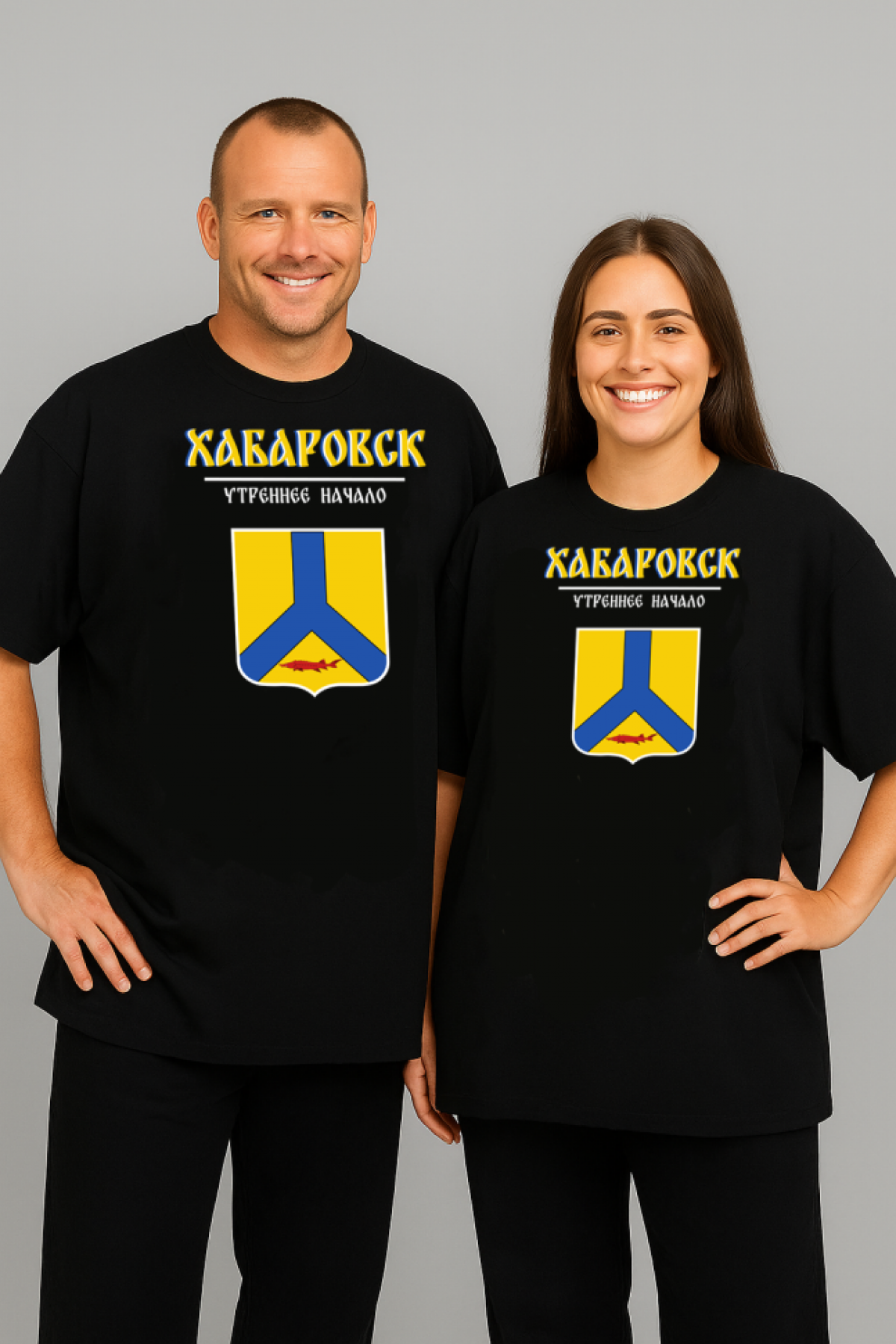 Футболка оверсайз с гербом Хабаровск 2 Футболка оверсайз с гербом Хабаровск 2