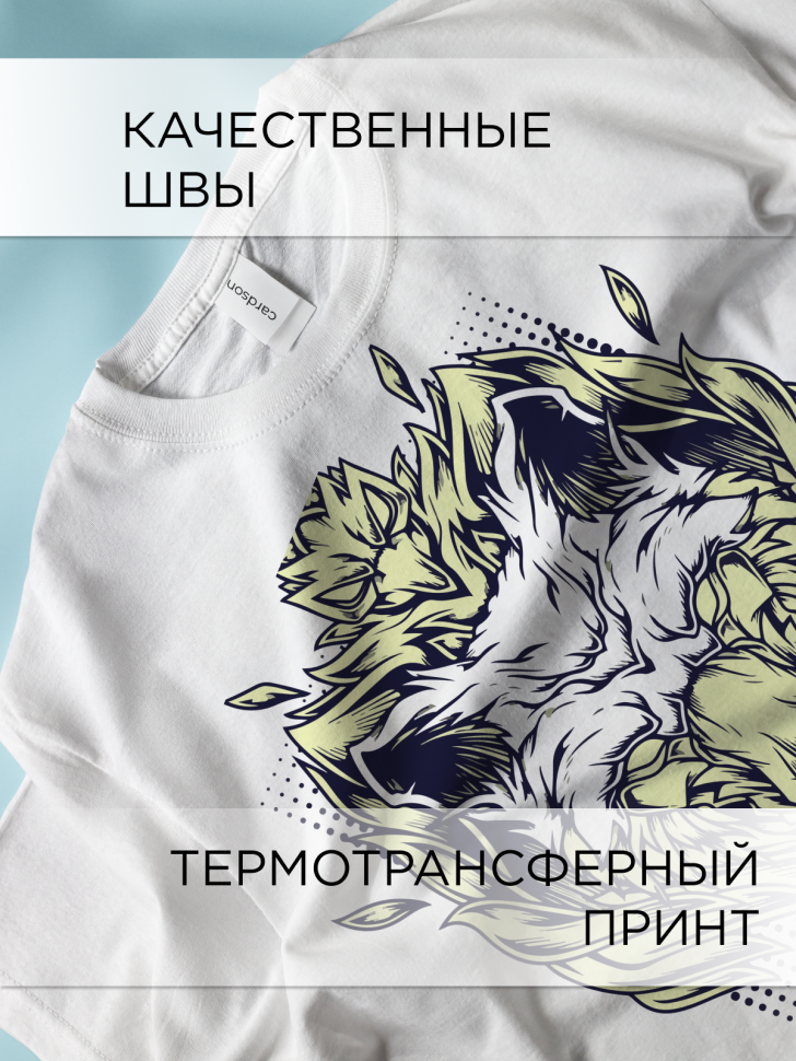 Футболка оверсайз с принтом Феникс белая