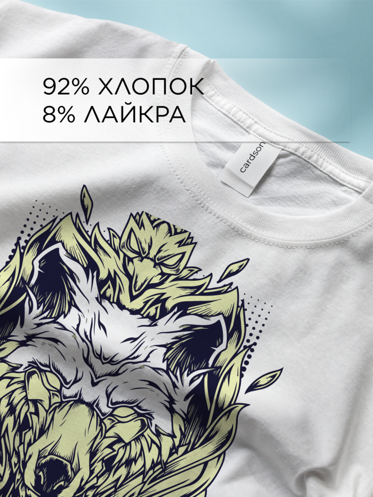 Футболка оверсайз с принтом Феникс белая