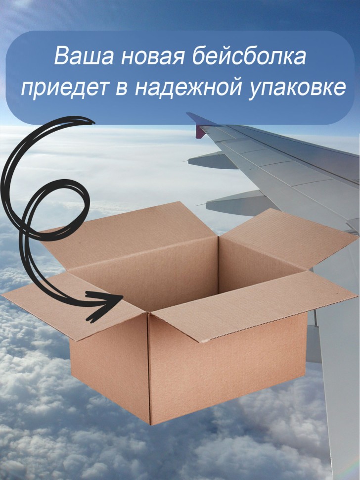 Бейсболка мужская летняя черная с самолетом