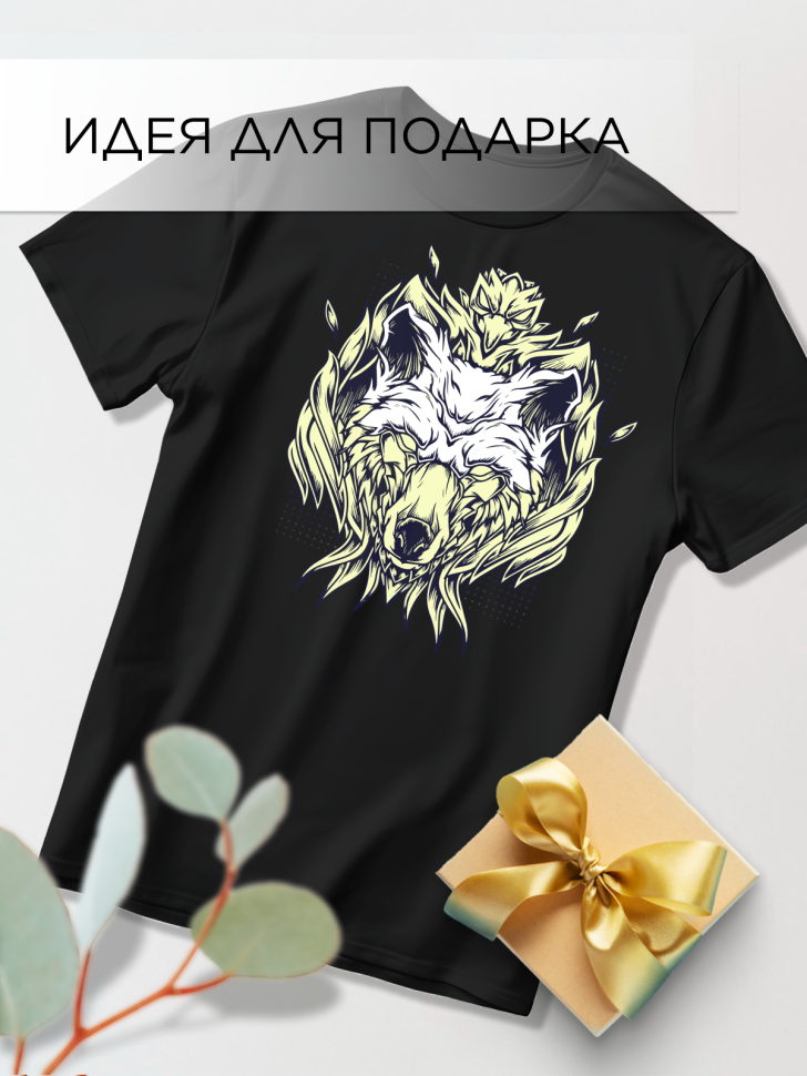 Футболка оверсайз с принтом Феникс черная Футболка оверсайз с принтом Феникс черная