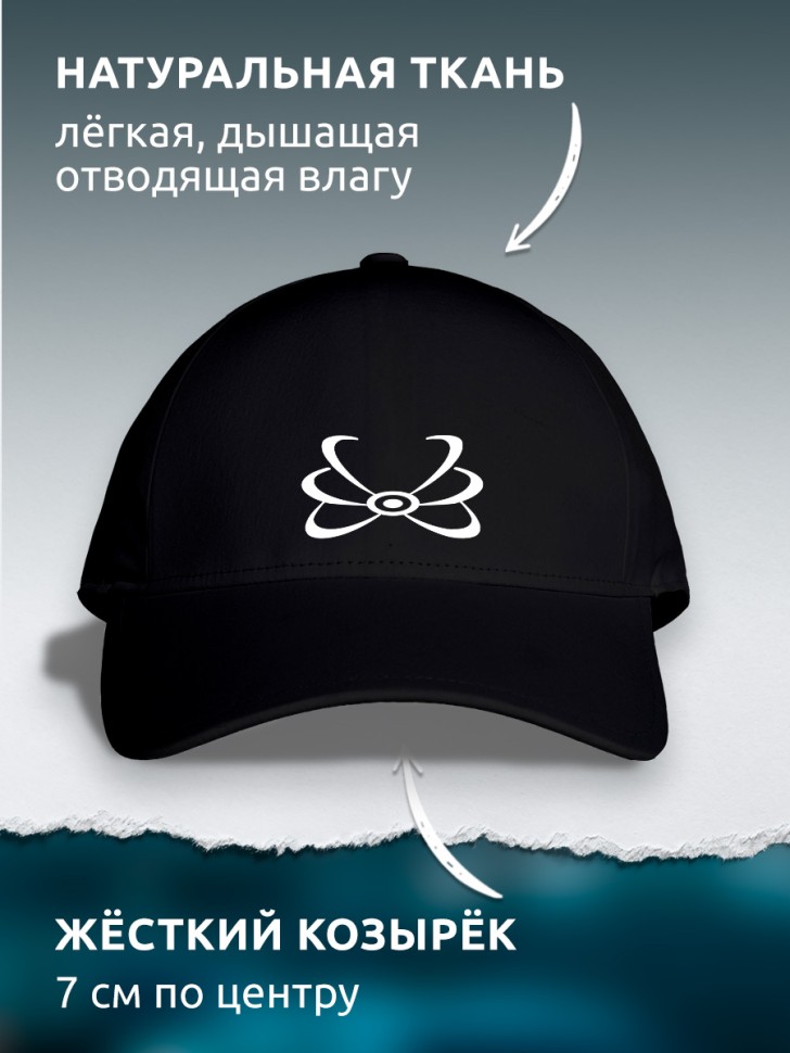 Бейсболка кепка черная унисекс с принтом Бейсболка кепка черная унисекс с принтом