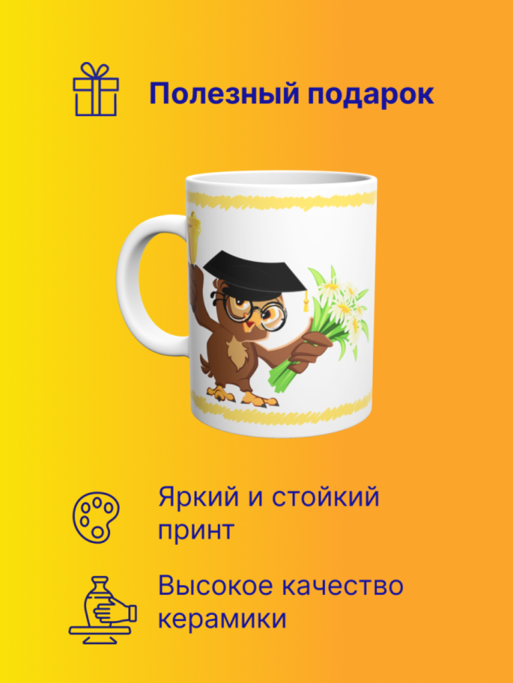 Кружка Подарок учителю начальных классов, 330 мл