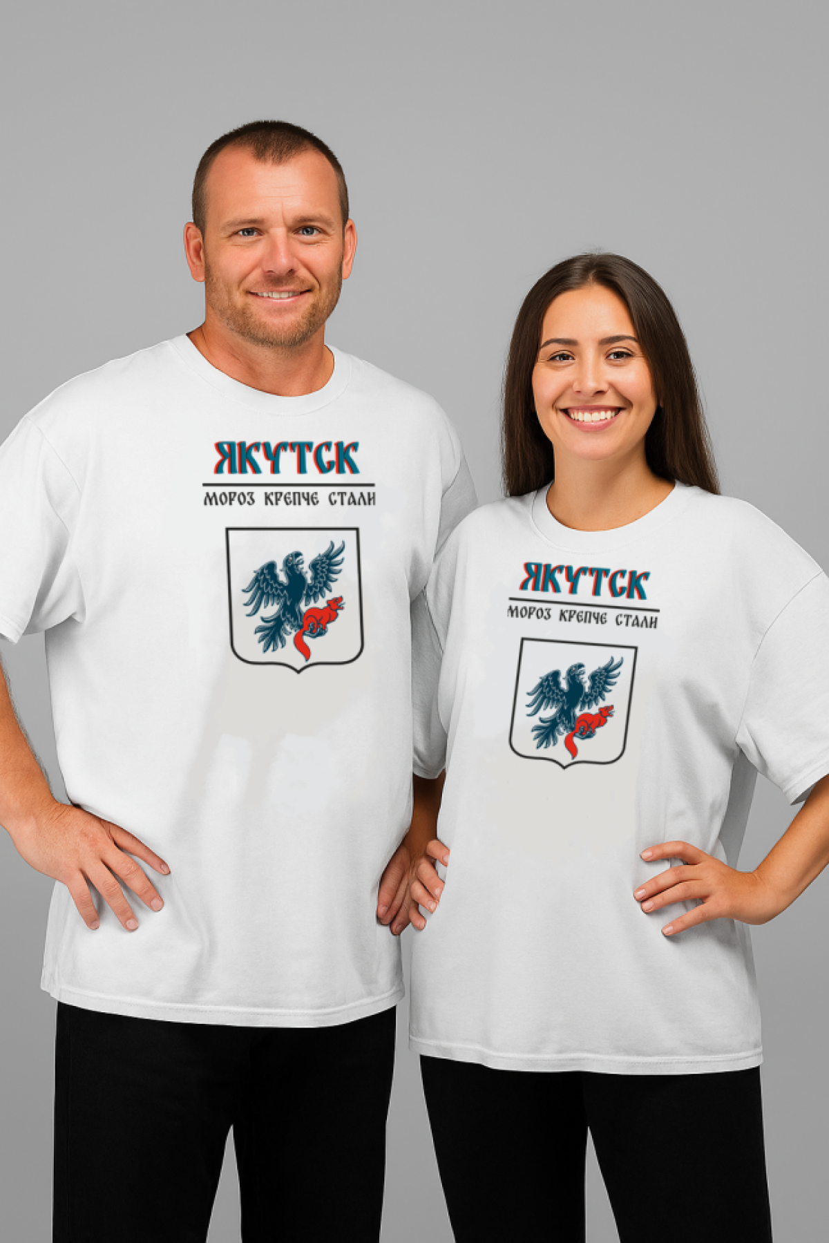 Футболка оверсайз с гербом Якутск 1 Футболка оверсайз с гербом Якутск 1