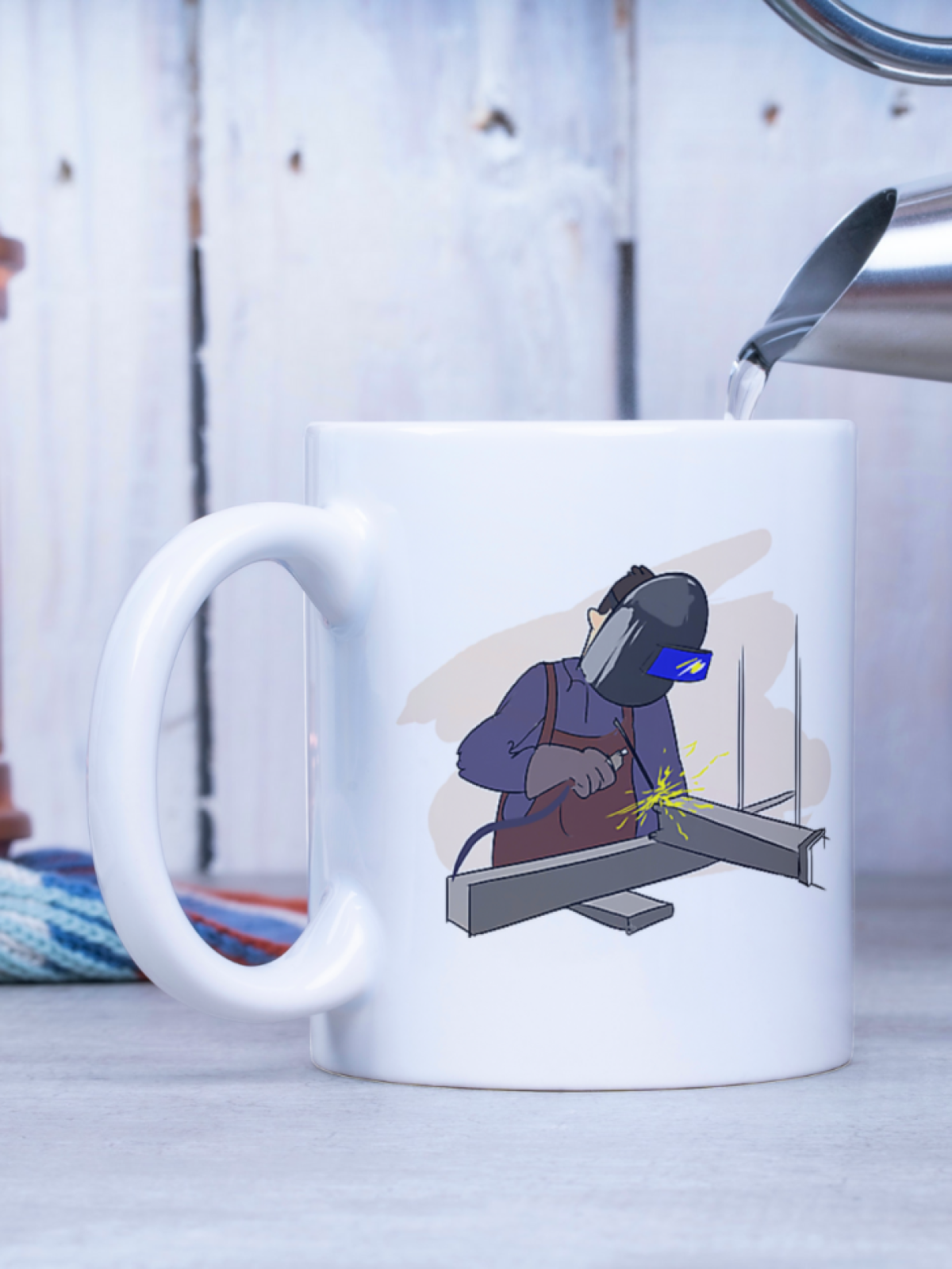 Кружка в подарок сварщику