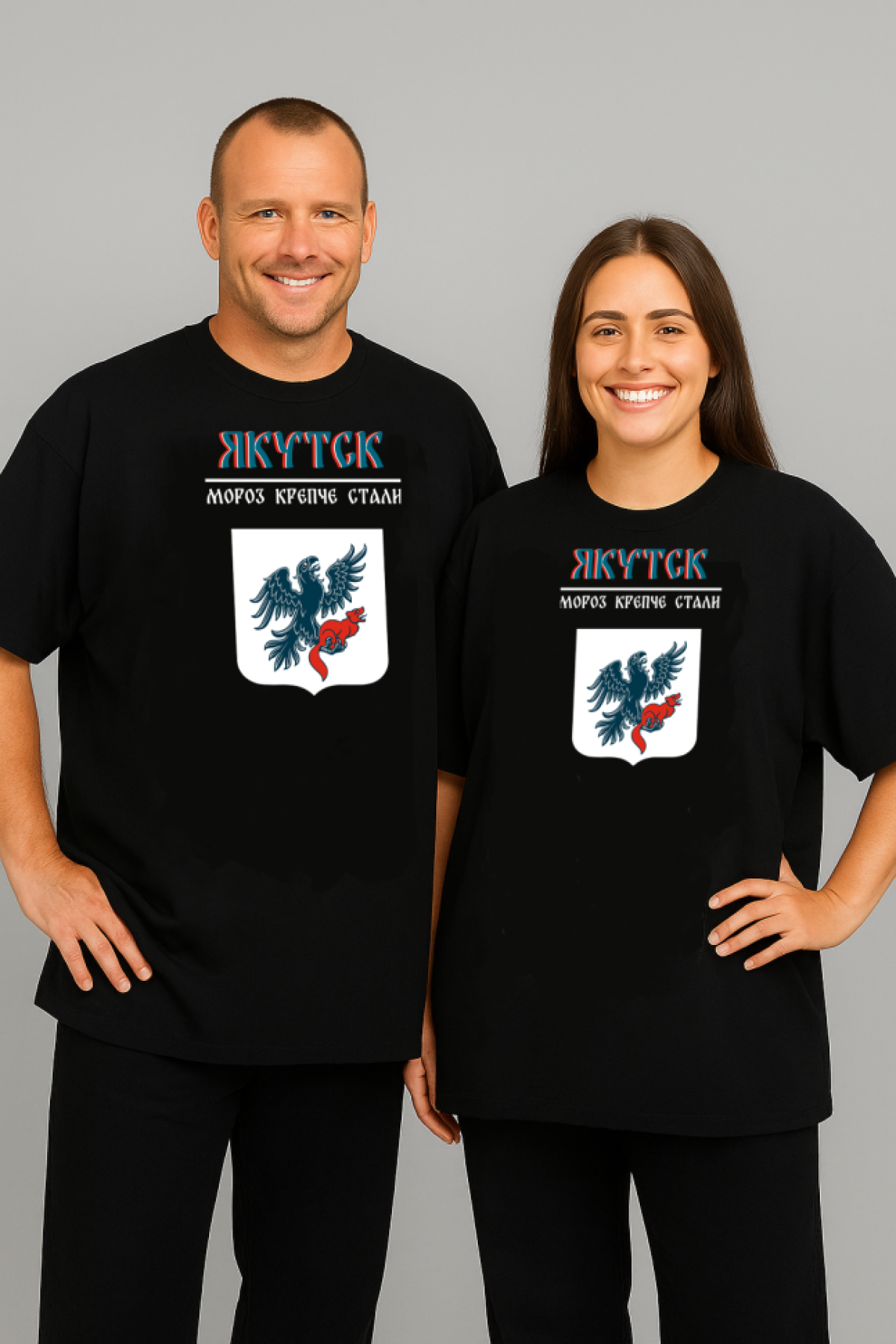 Футболка оверсайз с гербом Якутск 2 Футболка оверсайз с гербом Якутск 2
