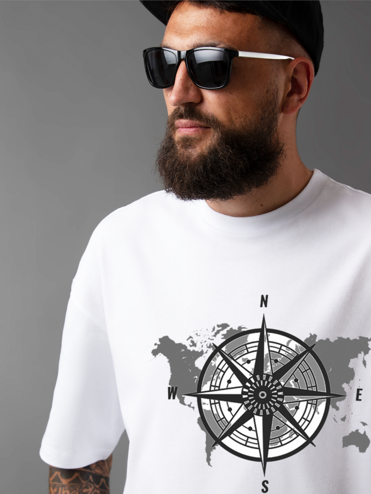 Футболка оверсайз мужская с рисунком карта Футболка оверсайз мужская с рисунком карта