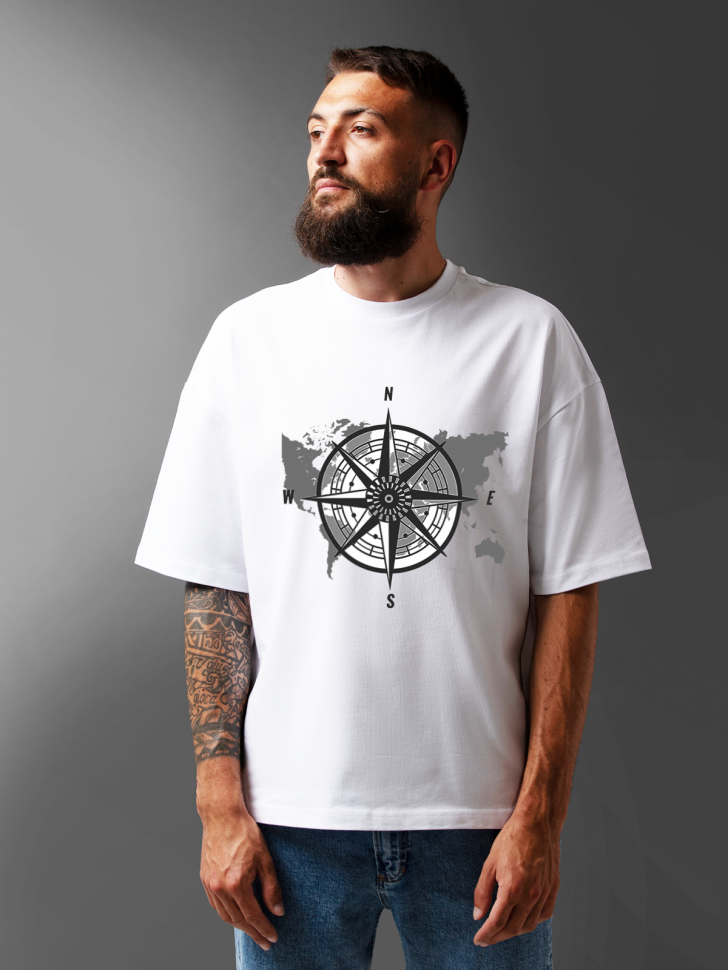 Футболка оверсайз мужская с рисунком карта Футболка оверсайз мужская с рисунком карта