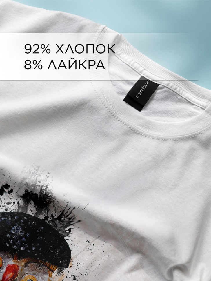 Футболка оверсайз универсальная с принтом Сова