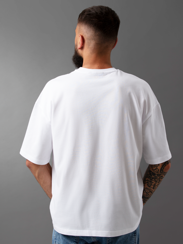 Футболка оверсайз мужская с рисунком мышь космонавт 