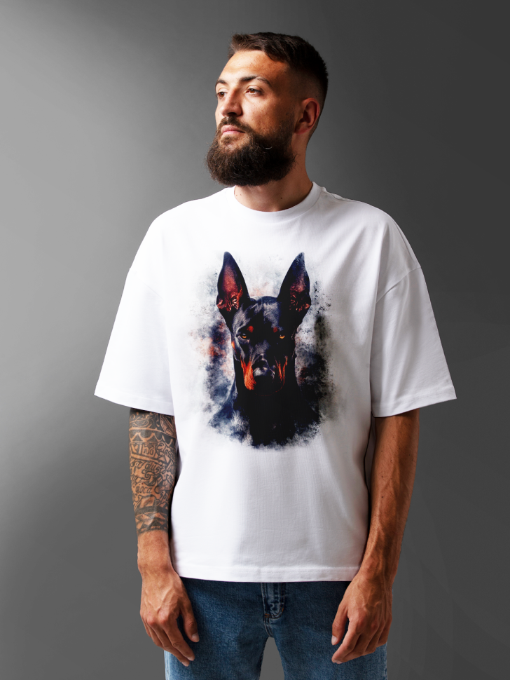 Футболка оверсайз мужская с принтом добер Футболка оверсайз мужская с принтом добер