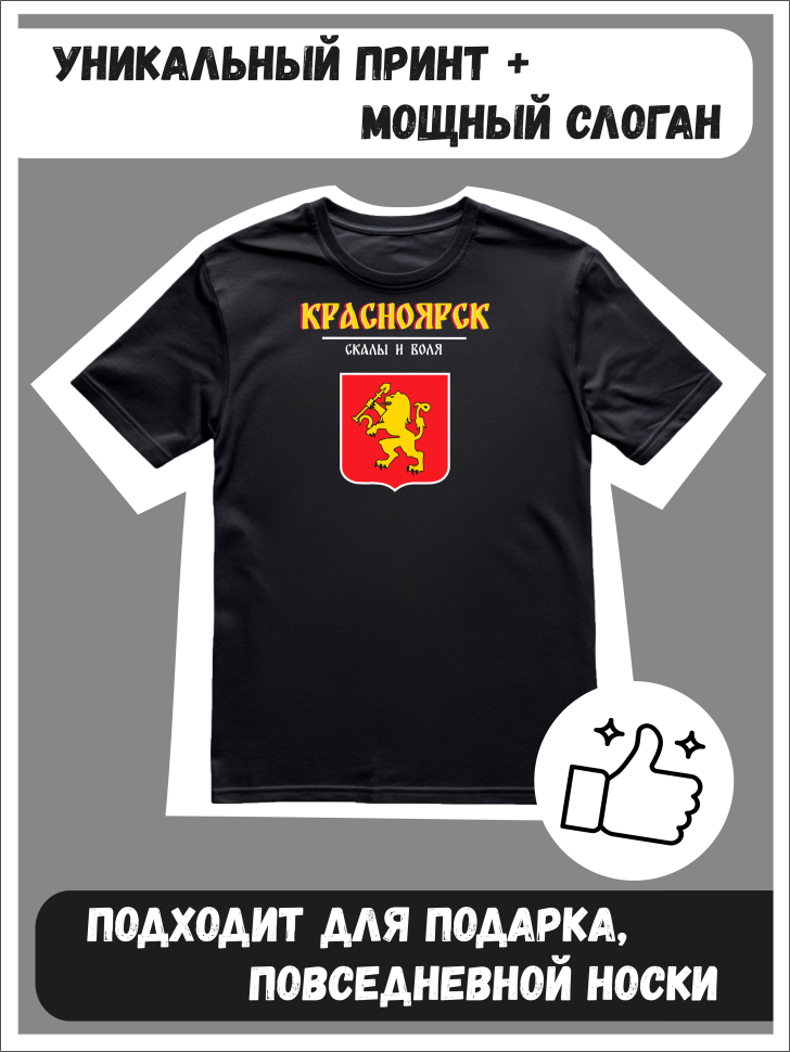 Футболка оверсайз с гербом Красноярск 2 Футболка оверсайз с гербом Красноярск 2