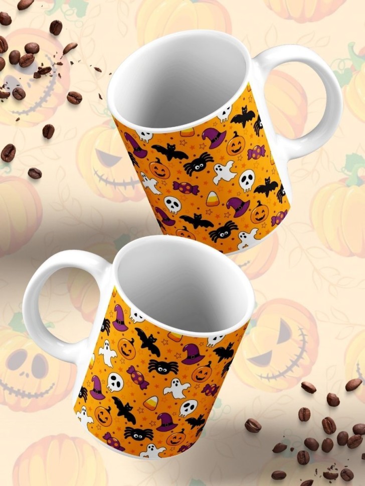 Кружка керамическая большая для чая с принтом