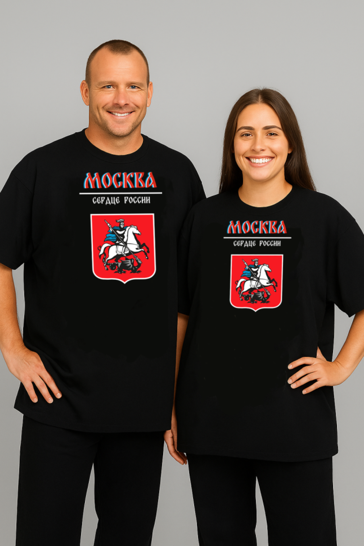 Футболка оверсайз с гербом Москва 2