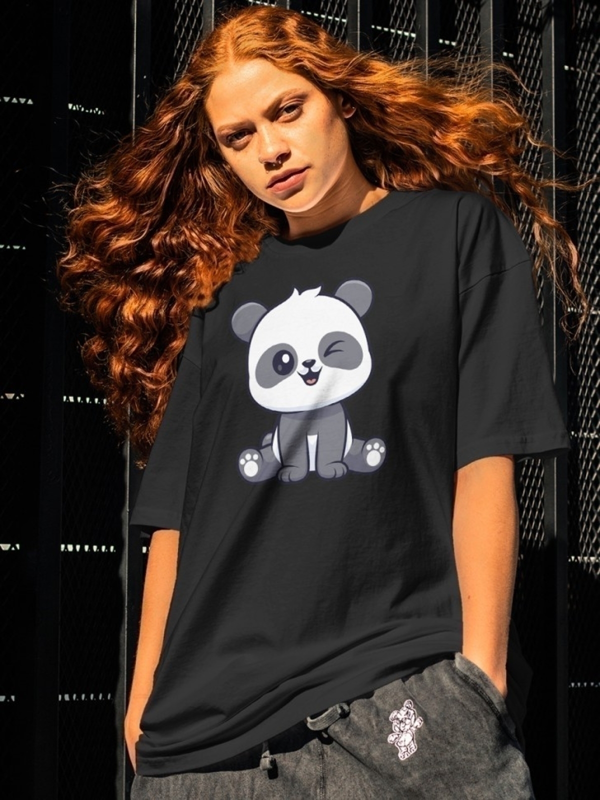 Футболка оверсайз с принтом панда 4
