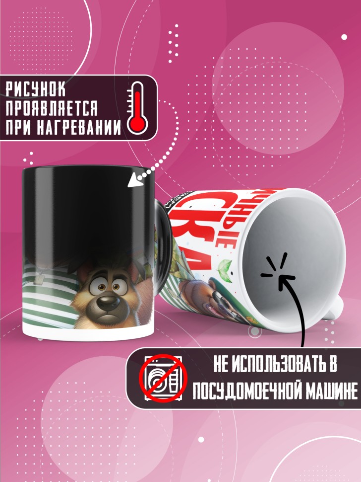 Кружка хамелеон С днем пограничных войск мужчине в подарок 