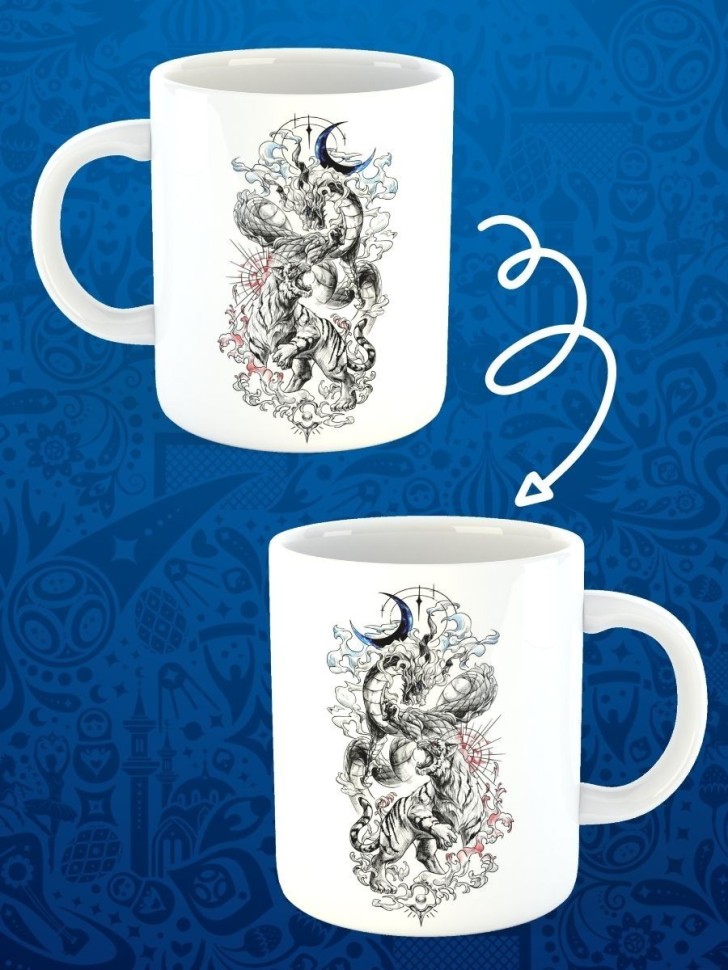 Кружка керамическая большая для чая с принтом