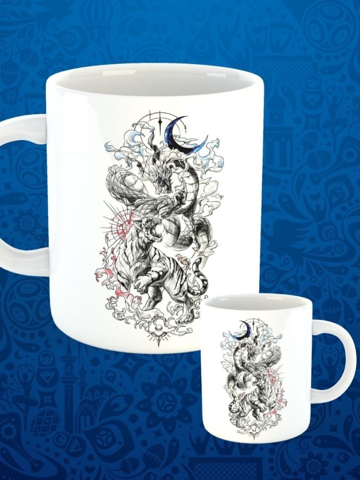 Кружка керамическая большая для чая с принтом