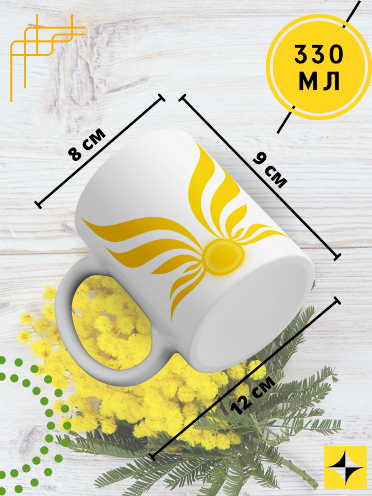 Кружка керамическая сувенир с принтом подарок на День ангела