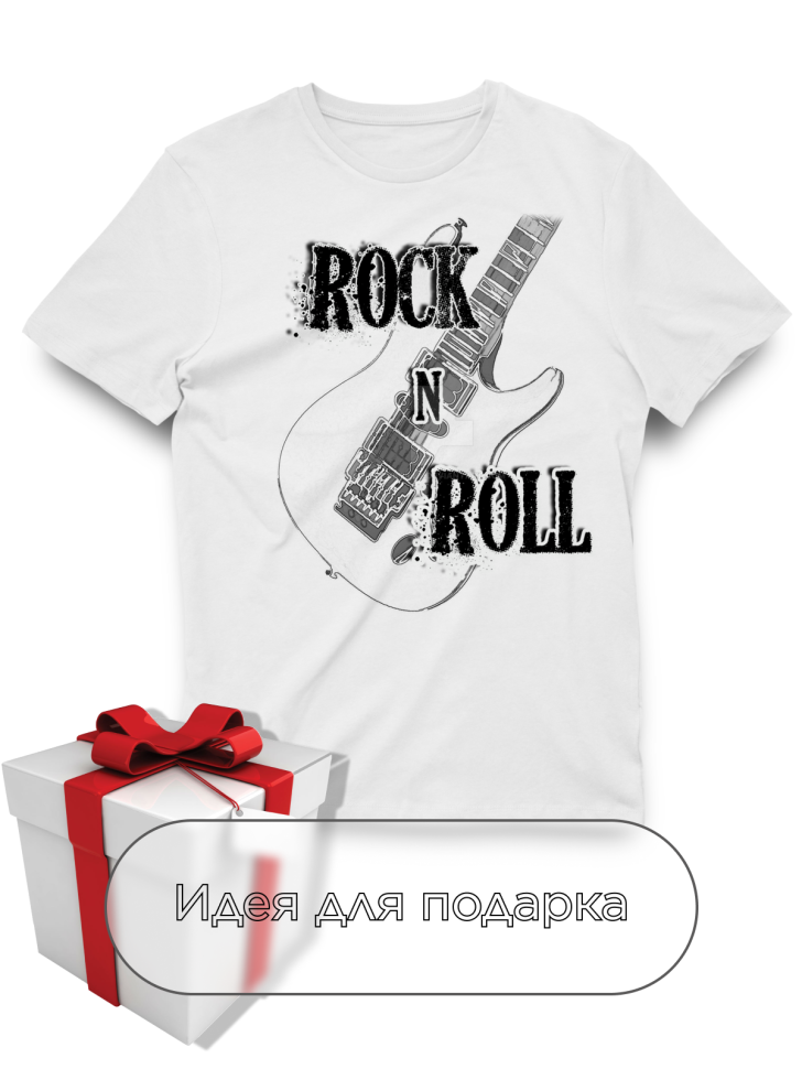 Футболка оверсайз с принтом повседневная рок-н-ролл