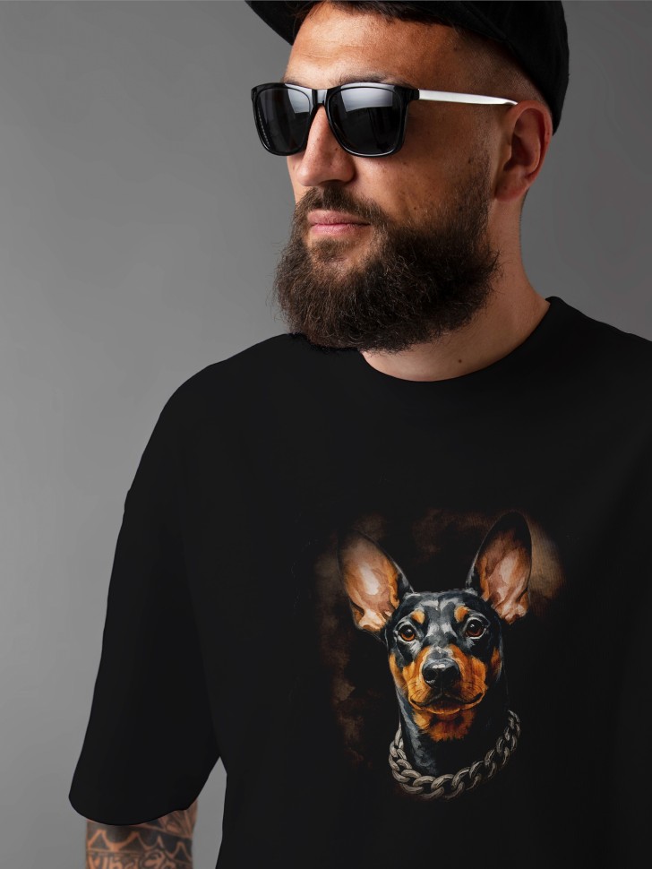 Футболка оверсайз мужская с принтом добер Футболка оверсайз мужская с принтом добер