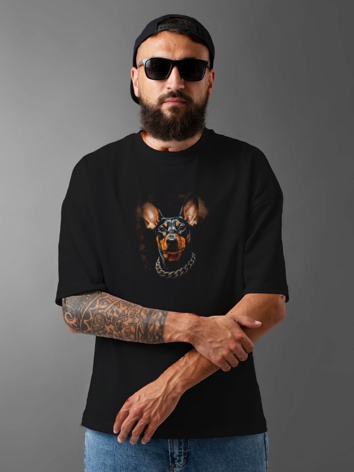 Футболка оверсайз мужская с принтом добер Футболка оверсайз мужская с принтом добер