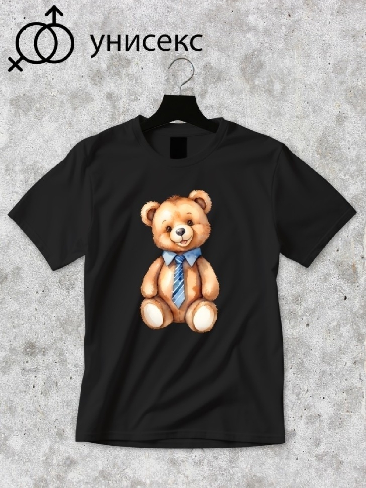 Футболка оверсайз с принтом мишка 1