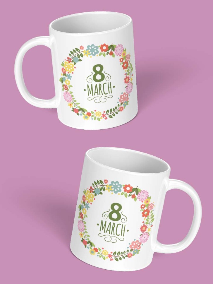 Кружка с принтом для чая подарок любимой женщине на 8 марта