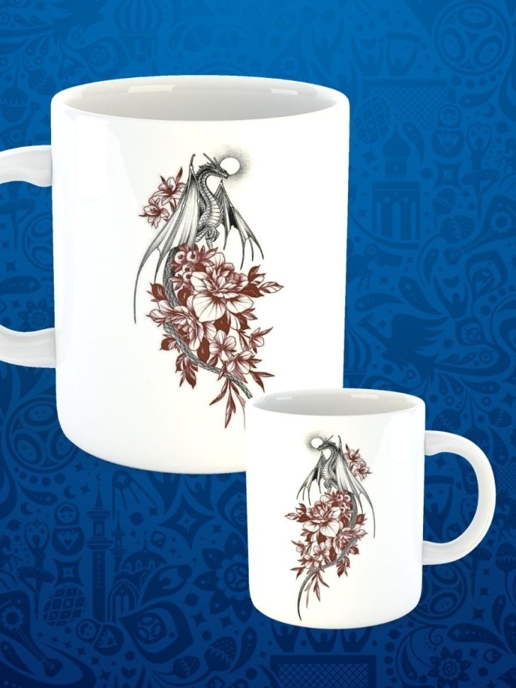 Кружка керамическая большая для чая с принтом