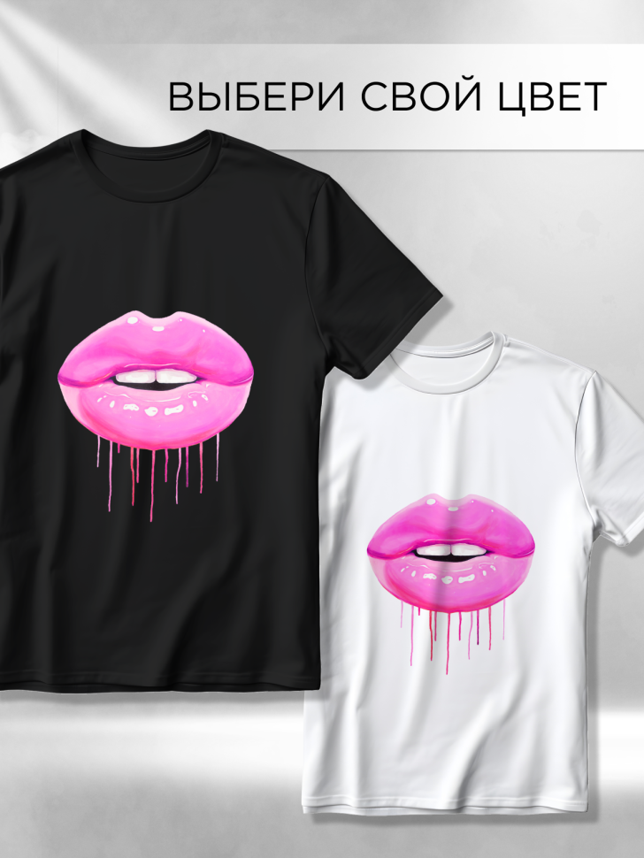 Футболка оверсайз универсальная с принтом ГУБЫ