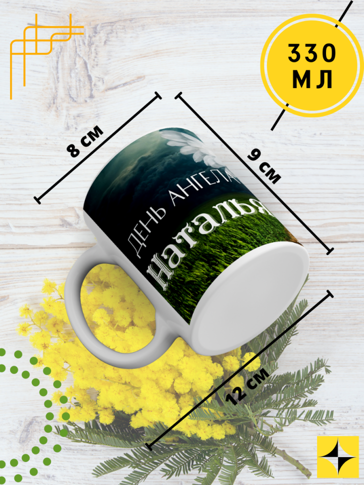 Кружка керамическая сувенир с принтом подарок на День ангела