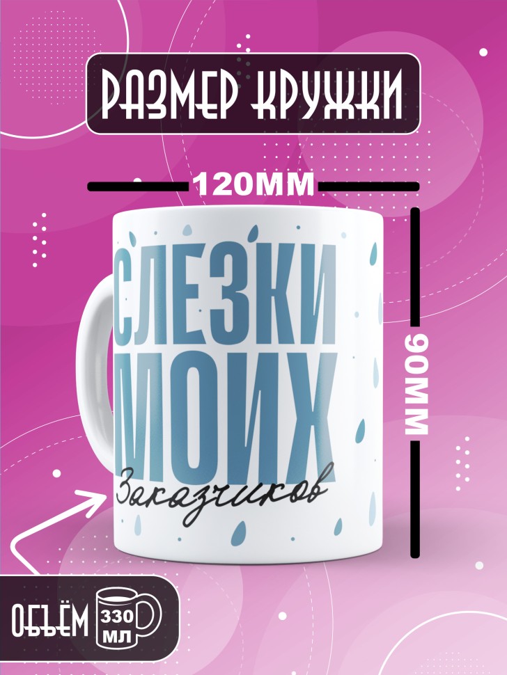 Кружка с прикольной надписью и принтом в подарок 