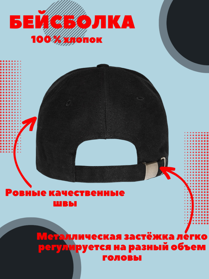 Бейсболка унисекс с принтом Треш