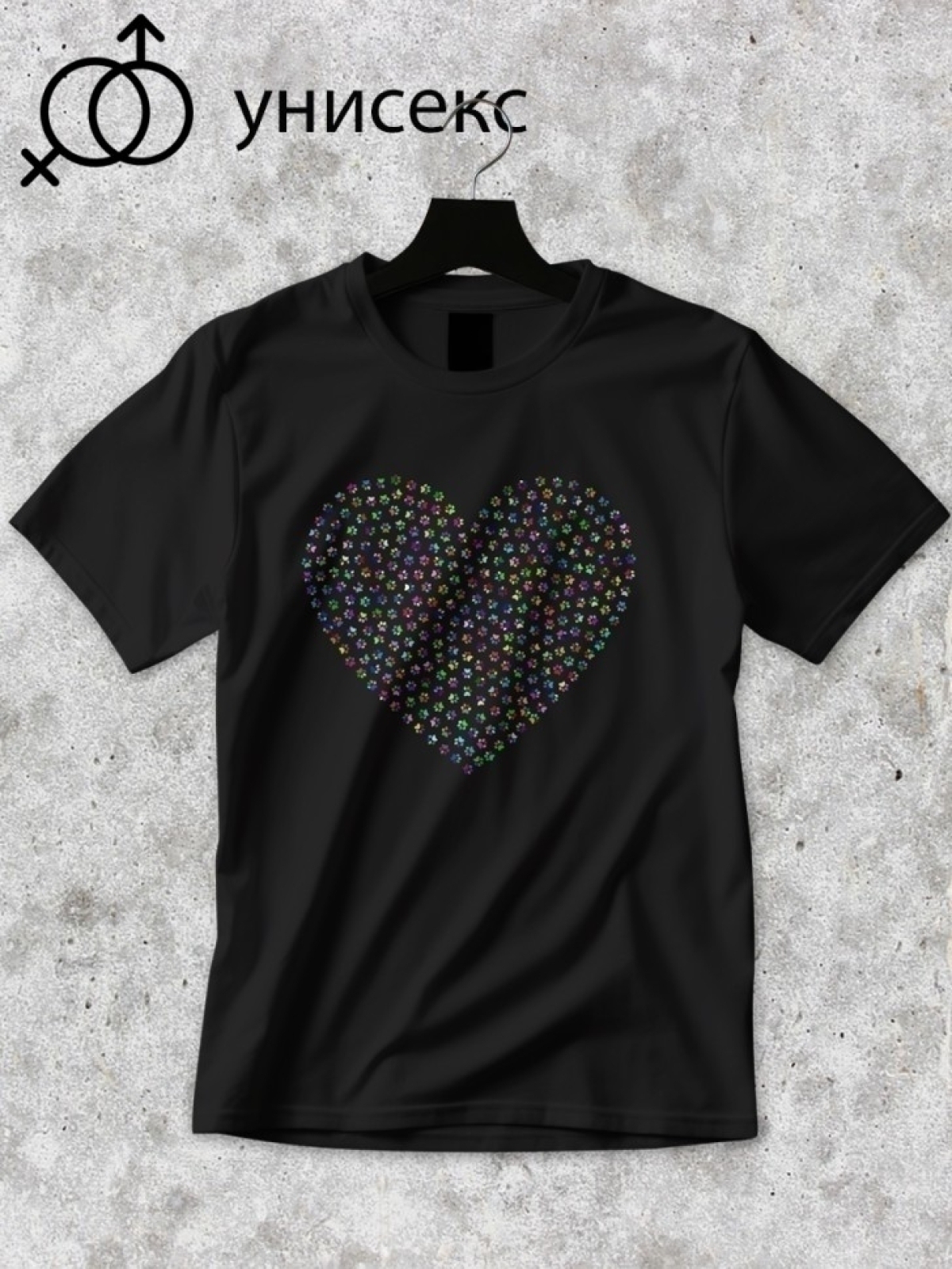 Футболка оверсайз с принтом сердце 4