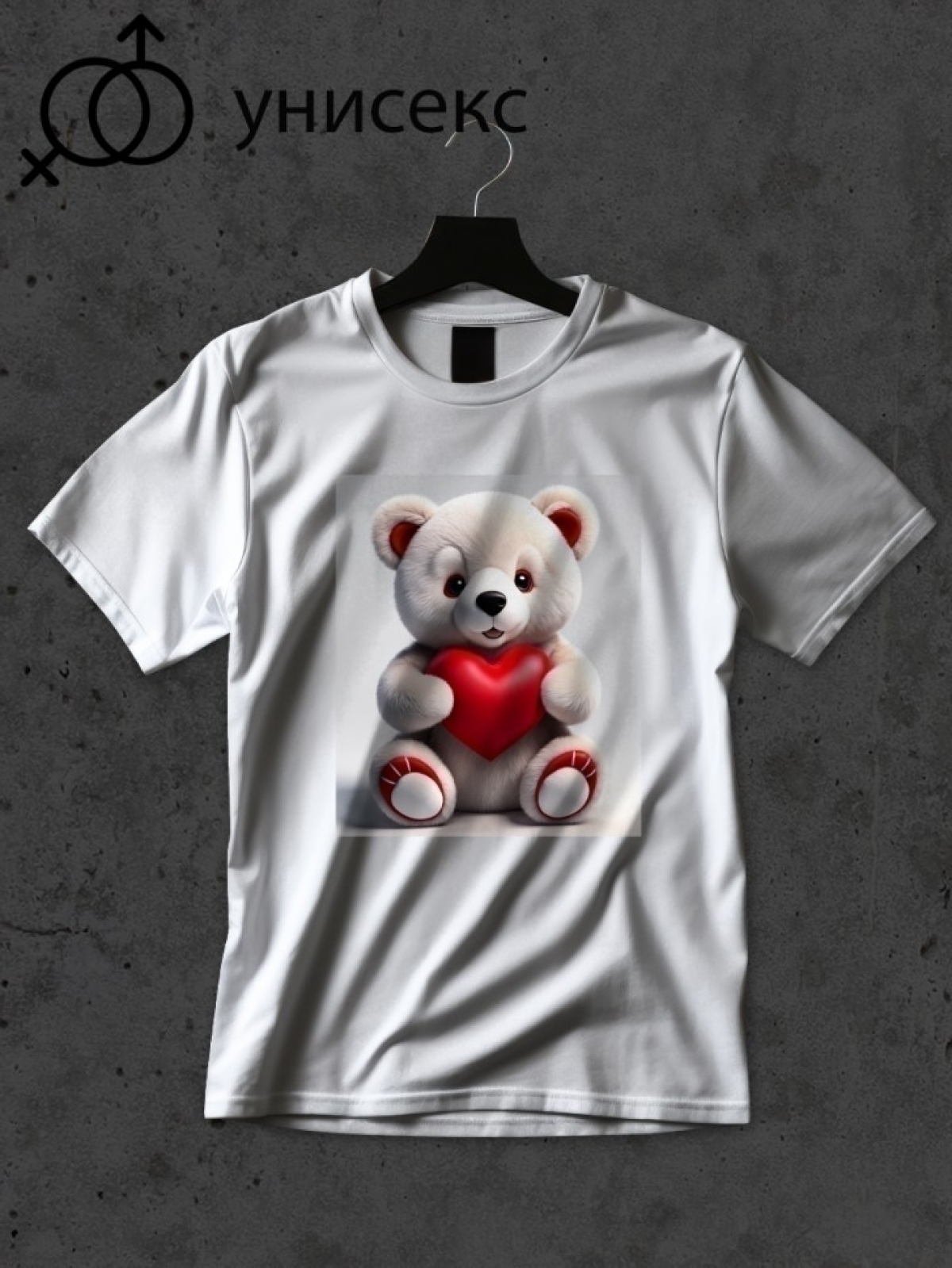 Футболка оверсайз с принтом мишка 3