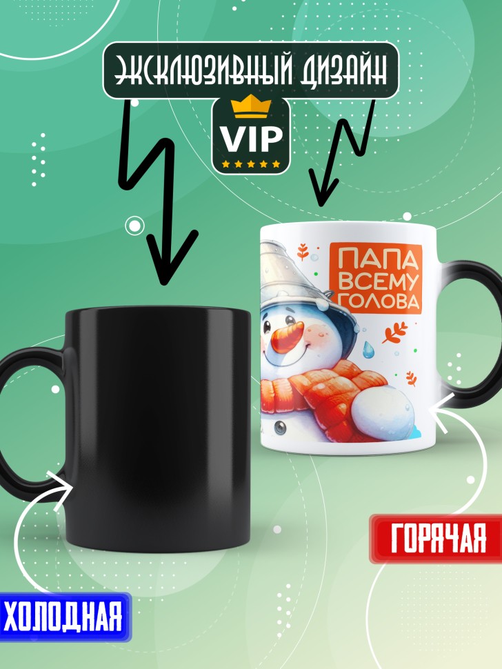 Кружка хамелеон папуле в подарок 